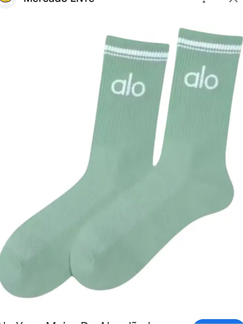 ALO Yoga Men's Crew Socks in Mint